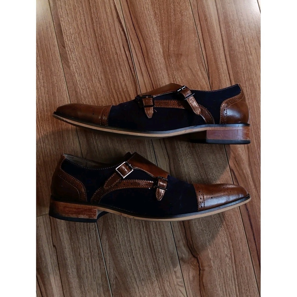 Gino Vitale Men's Dress Shoes 12 Gv927 D.Brown/Navy (S1)